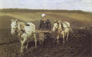 Ilya Repin A Ploughman,Leo Tolstoy Ploughing oil painting on canvas